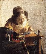 VERMEER VAN DELFT, Jan The Lacemaker er oil on canvas